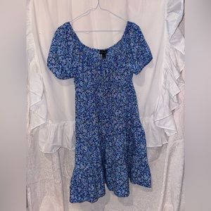 Blue floral Baby Doll Dress